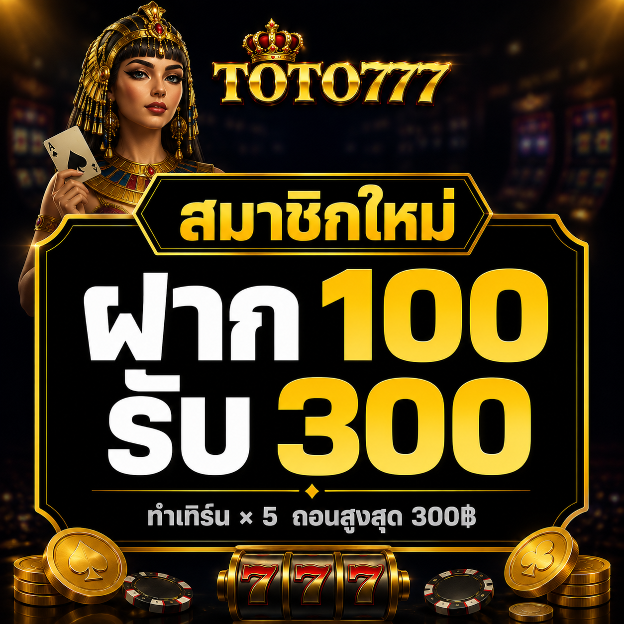 สมาชิกใหม่ ฝาก 100 รับ 300