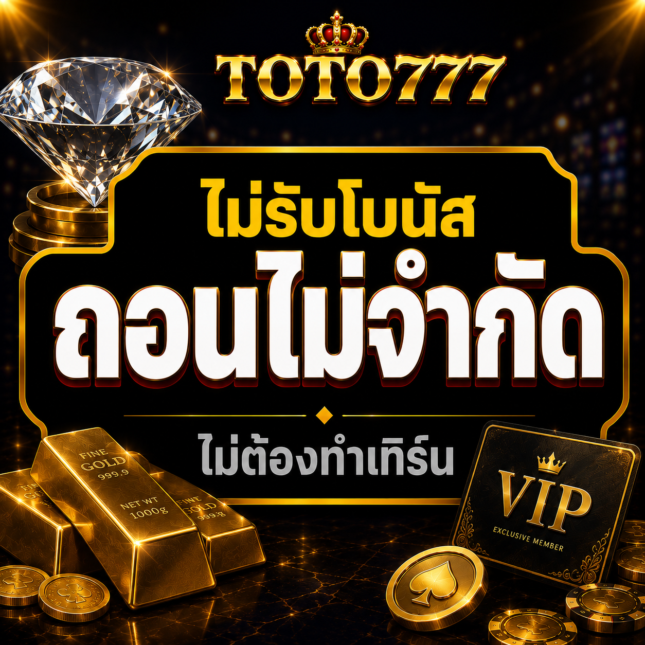 ไม่รับโบนัส ถอนไม่จำกัด